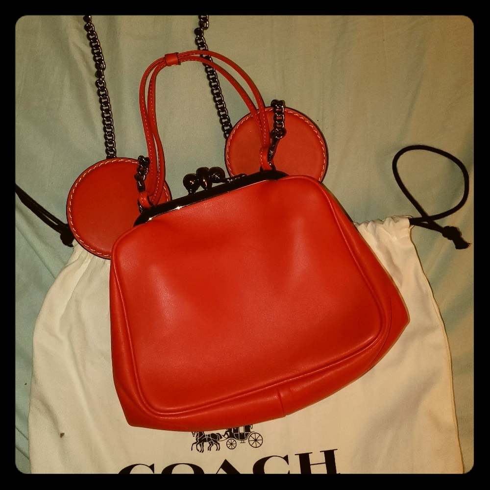Disney x coach kisslock bag